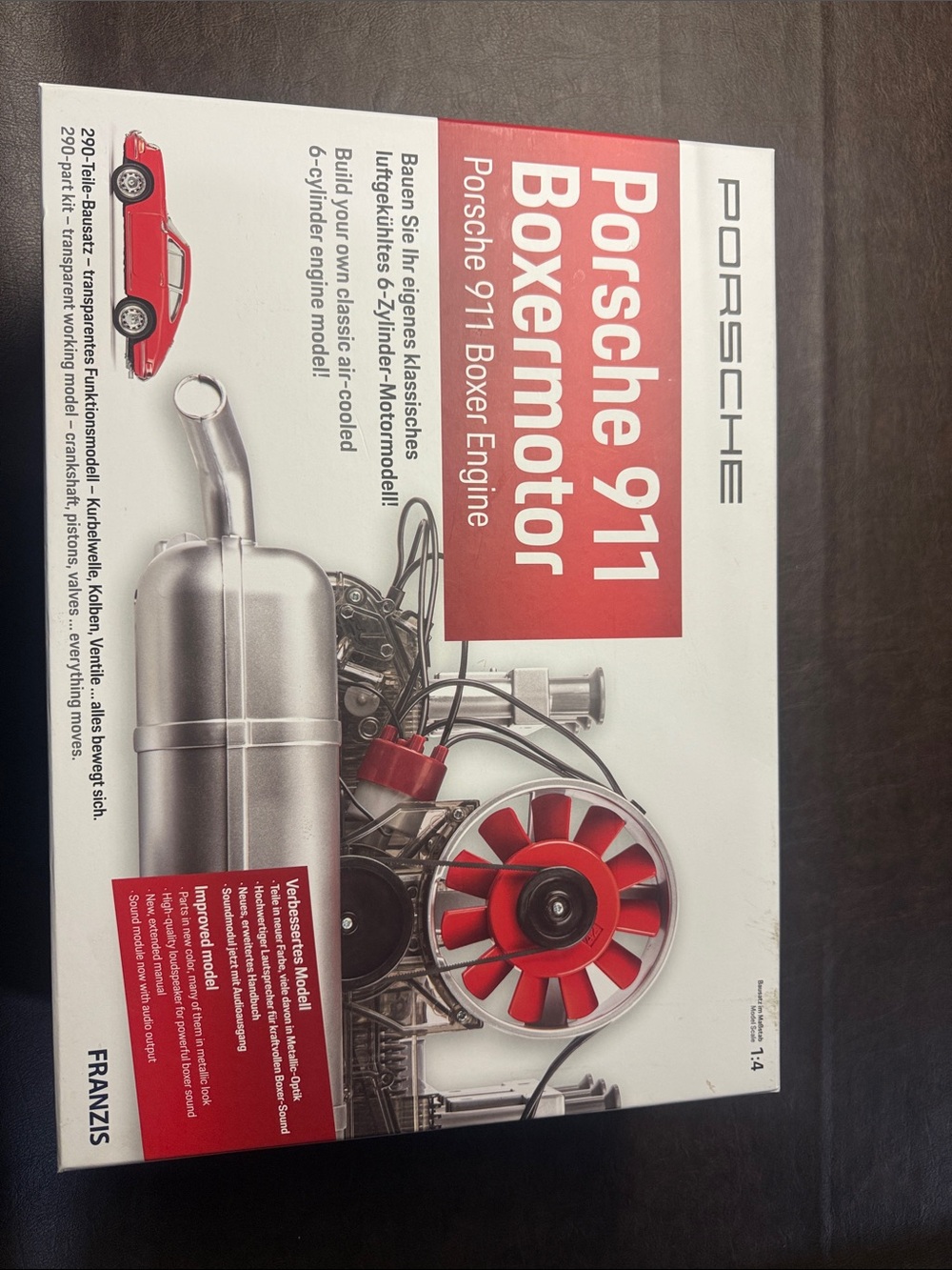 Porsche Design Porsche 911 Boxermotor Model Kit in White, Red, Silver